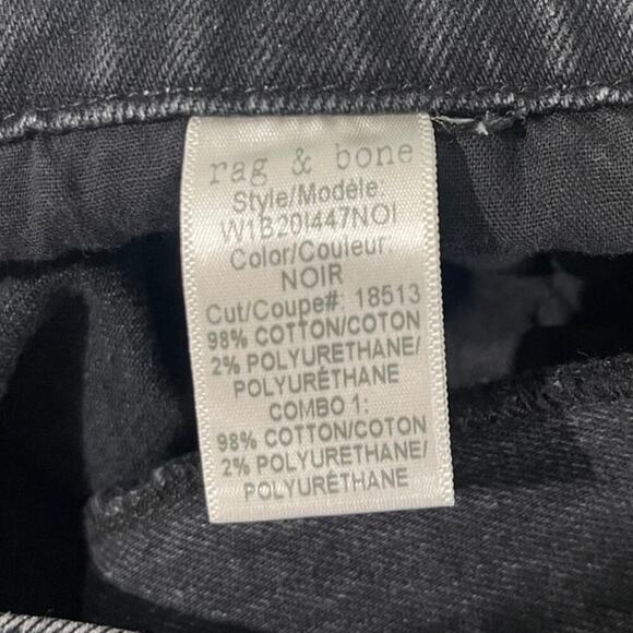 Rag & Bone Isabel Zip-Front Black Denim Mini Skirt Size 6 - Picture 7 of 7